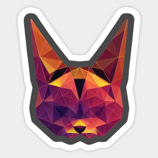 Polygon Head Cat Sticker